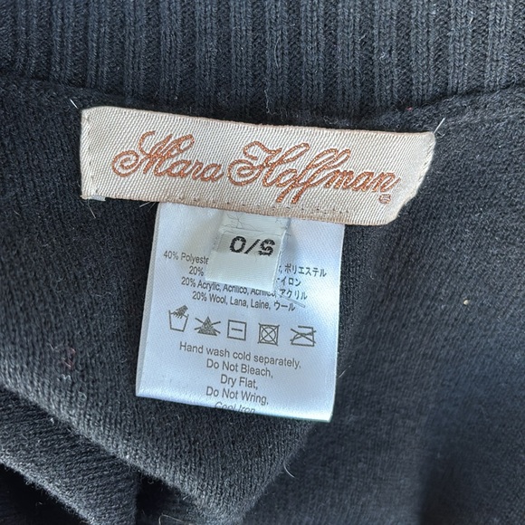 Mara Hoffman Knit Fringe Cardigan Black/Pink/Purple/Blue OS - Picture 5 of 7